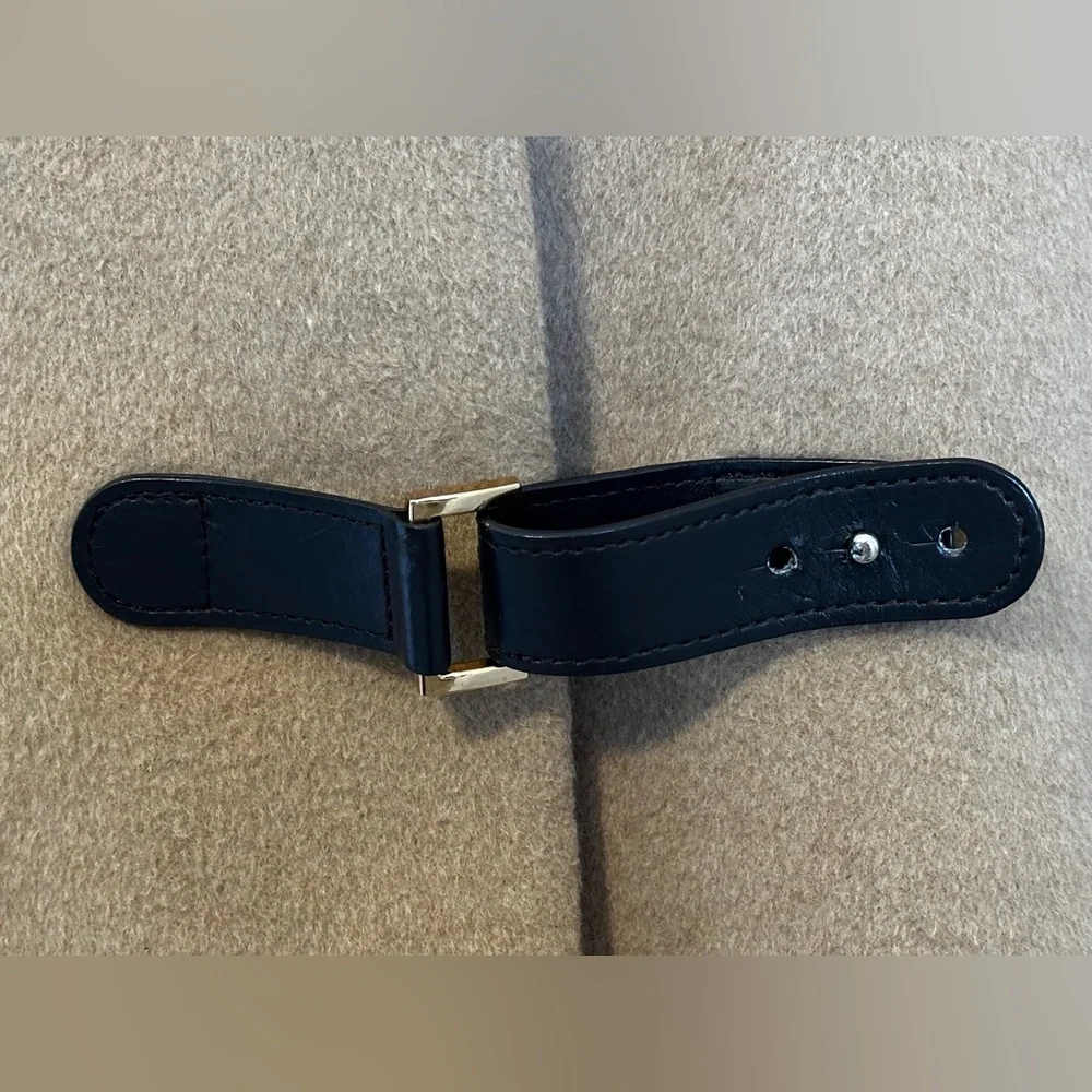 Lauren Ralph Lauren Buckle-Front Walker Coat Wool Tan Women's Size 4 - Picture 9 of 12